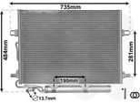 Van Wezel 30005307 - Oe 2115000154 Condensatore Aria Condizionata Con Essiccatore Per Cls (C219), Classe E (W211), Classe E (VF211), Classe E (S211)