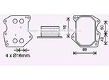 Prasco PE3400 - Radiatore Dell'olio Oe 1103Q1 Per Jumper, Ducato, Boxer