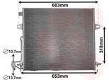 Van Wezel 30005406 - Oe 2515000054 Condensatore Aria Condizionata Con Essiccatore Per Classe Gl (X164), Classe M (W164), Classe R (W251)