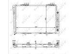 Nrf 51281 - Oe 2025003203 Radiatore, Raffreddamento Motore Per Classe C (W202), Classe C (S202), Classe E (W210), Slk (R170)