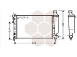 Van Wezel 09002117 - Oe 133011 Radiatore, Raffreddamento Motore Per Saxo