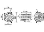 Prasco MS8624 - Motore Soffiatore Oe 2028209342 Per Classe C (S202), Classe C (W202), Clk (C208), Clk (A208), Slk (R170)