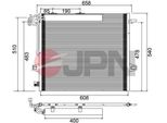 Jpn 60C9103 - Oe A2515000054 Condensatore Aria Condizionata Con Essiccatore Per Classe R (W251), Classe M (W164), Classe Gl (X164)