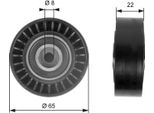 Gates T36258 - Puleggia Folle Oe 6682020719, Cinghia A V Per Classe A (W168), Vaneo (414)