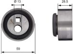Gates T41130 - Oe 0829 30 Puleggia Tenditore, Cinghia Di Distribuzione Per Saxo, Xsara, Zx (N2), 106 Ii