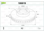 Valeo 186819 - Oe 1223663 Bremsscheibe, Vorderachse FüR Focus C-Max (DM2), Focus Ii, C-Max, S40 Ii (544), C30 (533), V40 (525, 526), C70 Ii Cabriolet (542), V50 (545)