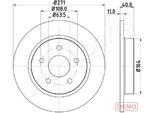 Japanparts DP-0305C - Oe 1704765 Disco Freno, Asse Posteriore Per Focus Iii