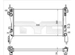 Tyc 709-0021-R - Radiatore Oe 1330Y4, Raffreddamento Motore Per Nemo, Fiorino, Qubo, Bipper (Aa), Bipper Tepee
