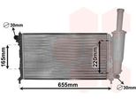 Van Wezel 17002218 Radiatore Radiatore Acqua Radiatore Motore Per Fiat Punto (188)