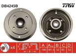 Trw DB4245B - Oe 77 00 419 824 Tamburo Del Freno Con Cuscinetto Ruota Per Logan, Clio I, Thalia I (Lb), Thalia Ii (Lu), Clio Ii, Twingo I (C06), Twingo I (S06), Logan I