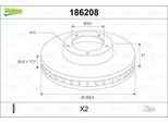Valeo 186208 - Oe 6001548578 Disco Freno, Asse Anteriore Per Logan, Sandero, Kangoo (Kc), Clio Ii, Clio I, Kangoo (Fc), Logan I, Megane I, Megane Scenic, Sandero I (Bs), Thalia I (Lb), Thalia Ii (Lu), Twingo I (C06), Twingo I (S06), Twingo Ii (CN0)