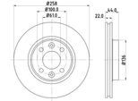 Hella 8DD 355 119-461 - Disco Freno Oe 402063149R Per Logan, Sandero, Clio Iv, Clio V, Logan I, Logan Ii, Thalia Iii (L8), Twingo Iii (Bc), Forfour (453), Fortwo Cabriolet (453), Fortwo (453)