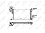 Nrf 55349 - Oe 9015003800 Radiatore, Raffreddamento Motore Per Sprinter (W905), Sprinter (W904), Sprinter (W903), Sprinter (W901, W902)