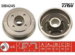 Trw DB4245 - Oe 77 00 419 824 Tamburo Del Freno Per Logan, Clio I, Clio Ii, Logan I, Thalia I (Lb), Thalia Ii (Lu), Twingo I (C06), Twingo I (S06)