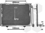 Van Wezel 30005207 - Oe 2028300570 Condensatore Aria Condizionata Per Slk (R170), Clk (A208), Clk (C208), Classe C (S202), Classe C (W202)