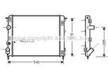 Prasco RTA2302 - Radiatore Oe 7700428658, Raffreddamento Motore Per Clio Ii, Kangoo (Kc), Kangoo (Fc), Thalia I (Lb)