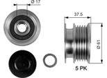 Gates OAP7108 - Puleggia Alternatore Di Primo Equipaggiamento A660C 300BX Per Micra Iii (K12), Clio Ii, Clio Iii, Grand Scenic Ii (Jm), Kangoo (Kc), Kangoo (Fc), Logan I, Megane Ii, Megane Iii, Modus (F/JP0), Scenic Ii, Thalia I (Lb)