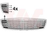 Van Wezel 3041518 Griglia Radiatore Griglia Anteriore Adatta Per MERCEDES-BENZ Classe E Berlina (W211) Cromo/Nero