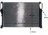 Mahle Cr 37 000S - Oe 2115000202 Radiatore, Raffreddamento Motore Per Cls (C219), Classe E (W211), Classe E (VF211), Classe E (S211)