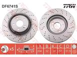 Trw DF6741S - Oe A 129 421 23 12 Disco Freno Per Sl (R129)