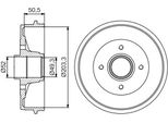 Bosch 0 986 477 210 - Oe 43 20 099 41R Tamburo Del Freno Per Sandero, Logan, Twingo I (S06), Twingo I (C06), Thalia Ii (Lu), Thalia I (Lb), Logan I, Clio Ii