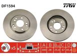 Trw DF1594 - Oe A 129 421 10 12 Disco Freno Per Classe E (W124), Sl (R129)