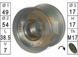 Era ZN5584 - Puleggia Alternatore Oe A003TX0481 Per Dokker, Lodgy, Logan, Qashqai +2 I (J10), X-Trail (T31), Movano B (X62), Espace Iv (Jk), Grand Scenic Iii (Jz), Koleos I (Hy), Laguna Iii, Latitude (L70), Megane Cc, Megane Iii, Scenic Iii