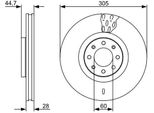 Bosch 0 986 479 531 - Oe 50902166 Disco Freno Per Punto