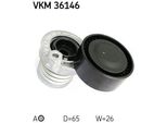 Skf Vkm 36146 Rullo Tenditore, Cinghia Trapezoidale Dentata Oe 117504048R Compatibile Con Dokker, Duster, Lodgy, Logan, Sandero, Classe A, Classe B, Citan, Cla, Classe Gla, Juke, Micra, Note, NV200, NV250, Pulsar, Qashqai, Captur, Clio, Scenic, Kadjar, Kangoo, Megane, Talisman