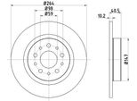 Hella 8DD 355 120-931 - Oe 51914664 Disco Freno Per 500L (351, 352), Tipo