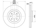 Hella 8DD 355 120-951 - Oe 51778054 Disco Freno Per Punto