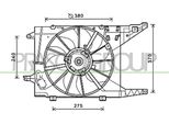 Prasco DA220F001 - Ventola Radiatore Oe 6001550562 Per Logan, Sandero, Logan I