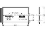 Prasco FT5289D - Oe 46820833 Condensatore Aria Condizionata Con Essiccatore Per Doblo, Idea, Punto