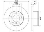 Hella 8DD 355 100-391 - Oe 4604210012 Disco Freno Per Classe G (W461), Classe G (W463)
