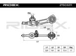 Ridex 273C0211 - Oe 220 330 43 07 Braccio Di Controllo Per Classe S (W220)
