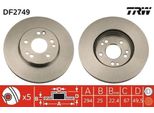 Trw DF2749 - Oe 124 421 24 12 Disco Freno Per Classe E (W124), Classe E (A124), Classe E (C124), Classe E (S124)