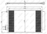 Nrf 350065 - Oe 51887906 Condensatore Aria Condizionata Con Essiccatore Per Tipo, 500L (351, 352)