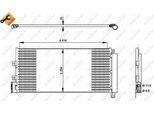 Nrf 350332 - Oe 51785227 Condensatore Aria Condizionata Con Essiccatore Per Linea