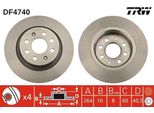 Trw DF4740 - Disco Freno Oe 55700593 Per Punto, Adam, Corsa E (X15)