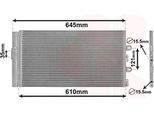 Van Wezel 17005298 - Oe 51712975 Condensatore Aria Condizionata Con Essiccatore Per Punto