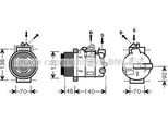 Prasco MSAK393 - Compressore Aria Condizionata Oe 2306211 Per Classe C (W203), Classe C (CL203), Classe C (S203), Classe Clc (CL203), Clk (C209), Clk (A209)