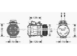 Prasco MSK057 - Compressore Aria Condizionata Oe 2300311 Per Classe S (W140), Classe S (C140)