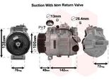 Van Wezel 3000K638 - Compressore Aria Condizionata Oe 2 230 5811 Per Classe G (W463), Classe Gl (X164), Classe M (W164), Classe R (W251)