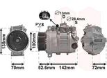 Van Wezel 3000K639 - Compressore Aria Condizionata Oe 22308211 Per Classe S (W221)