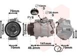 Van Wezel 3000K091 - Compressore Aria Condizionata Oe 2306511 Per Classe C (W203), Classe C (W204), Sprinter (W904), Classe E (W211), Classe E (S211), Classe G (W463), Classe Glk (X204), Classe M (W163), Classe S (W220), Classe S (C215), Sprinter (W901, W902), Sprinter (W906), Sprinter (W903), Classe C (CL203), Classe C (S203), Classe C (S204), Classe Clc (CL203), Clk (C209), Clk (A209), Cls (C219