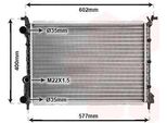 Van Wezel Radiatore Raffreddamento Motore 17002232 Per Fiat Palio Weekend (178DX)