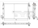 Tyc 725-0010-R - Radiatore Oe 1300246, Raffreddamento Motore Per Croma, Signum (Z03), Vectra C (Z02)