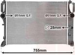 Van Wezel 30002394 - Oe 2115000202 Radiatore, Raffreddamento Motore Per Cls (C219), Classe E (W211), Classe E (S211)