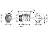 Prasco MSAK277 - Compressore Aria Condizionata Oe 2302011 Per Slk (R170), Classe C (W202), Classe C (S202), Clk (C208), Clk (A208), Classe E (W210), Classe E (S210), Classe G (W461), Classe G (W463), Classe M (W163), Classe S (W140), Sprinter (W901, W902), Sprinter (W903), Sprinter (W904), Vito (W638), Classe V (638/2)