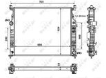 Nrf 53937 - Oe 1645000003 Radiatore, Raffreddamento Motore Per Classe Gl (X164), Classe M (W164), Classe R (W251), Sl (R230)